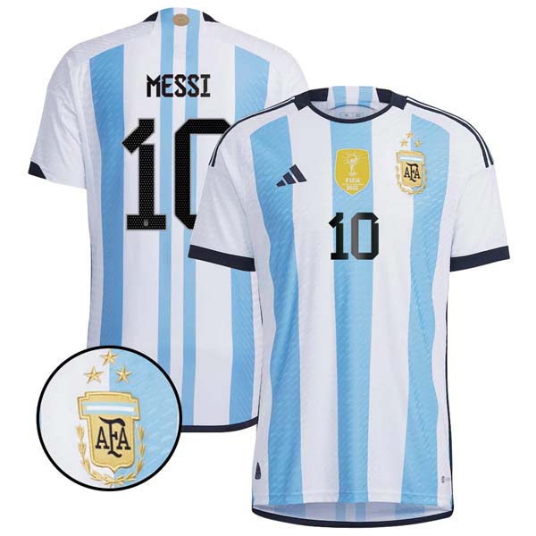 3 Estrellas Authentic Camiseta Argentina 1ª Messi 2022-2023